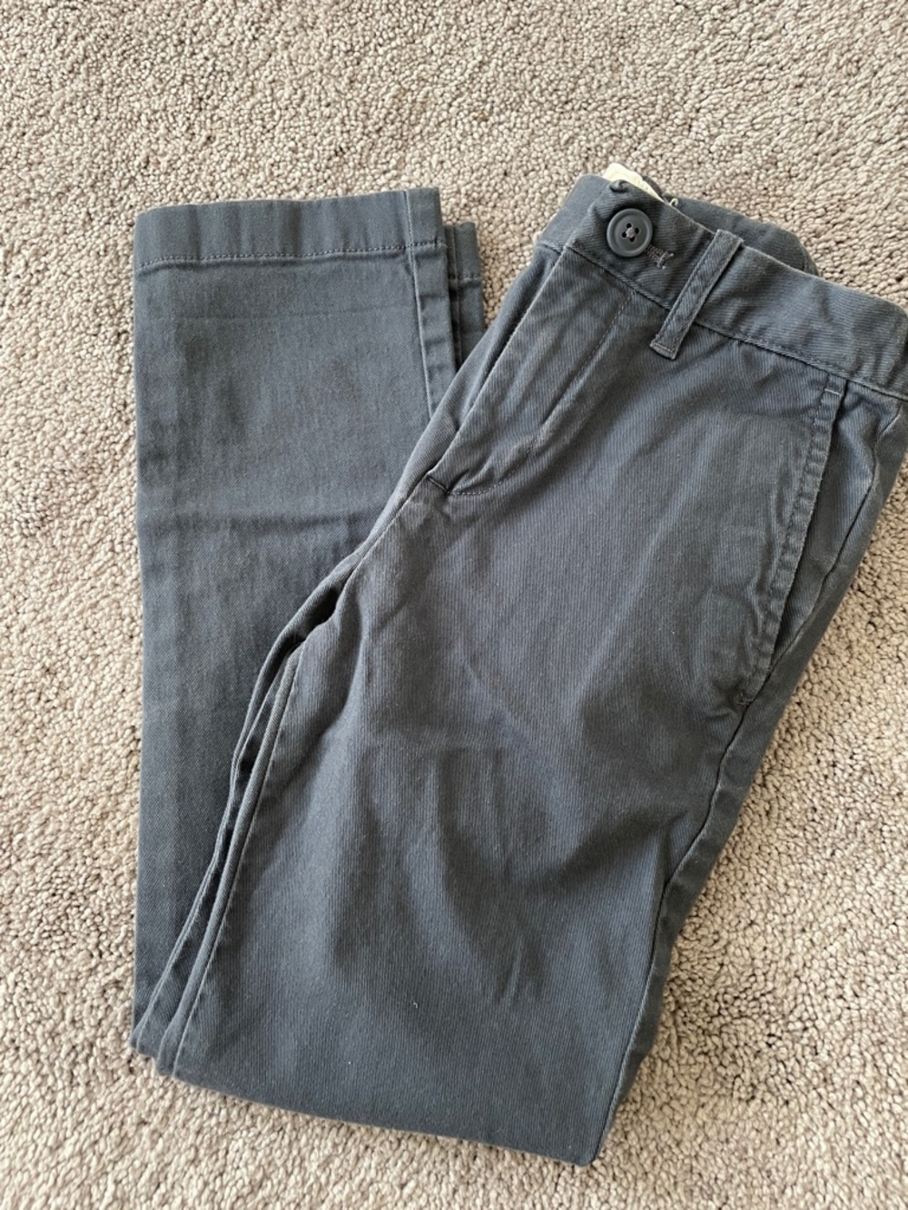 Crew cuts Slate Gray Flat-Front kids pants 7